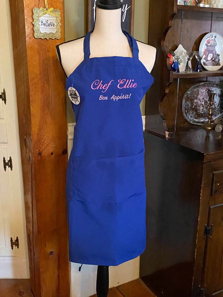 Dinner is Poured Embroidered Apron - 5 Colors - Choose Red or White Wine - A Fun Message for your Favorite Chef! Can Also be personalized