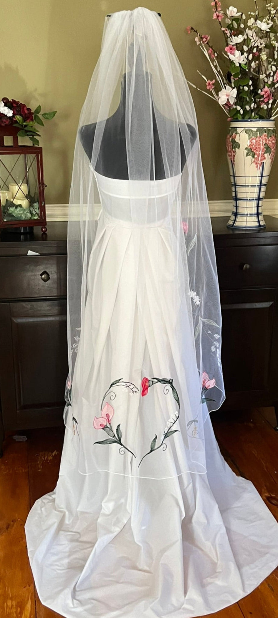 Calla Lilly Distinctive Embroidered Veil by Michele
