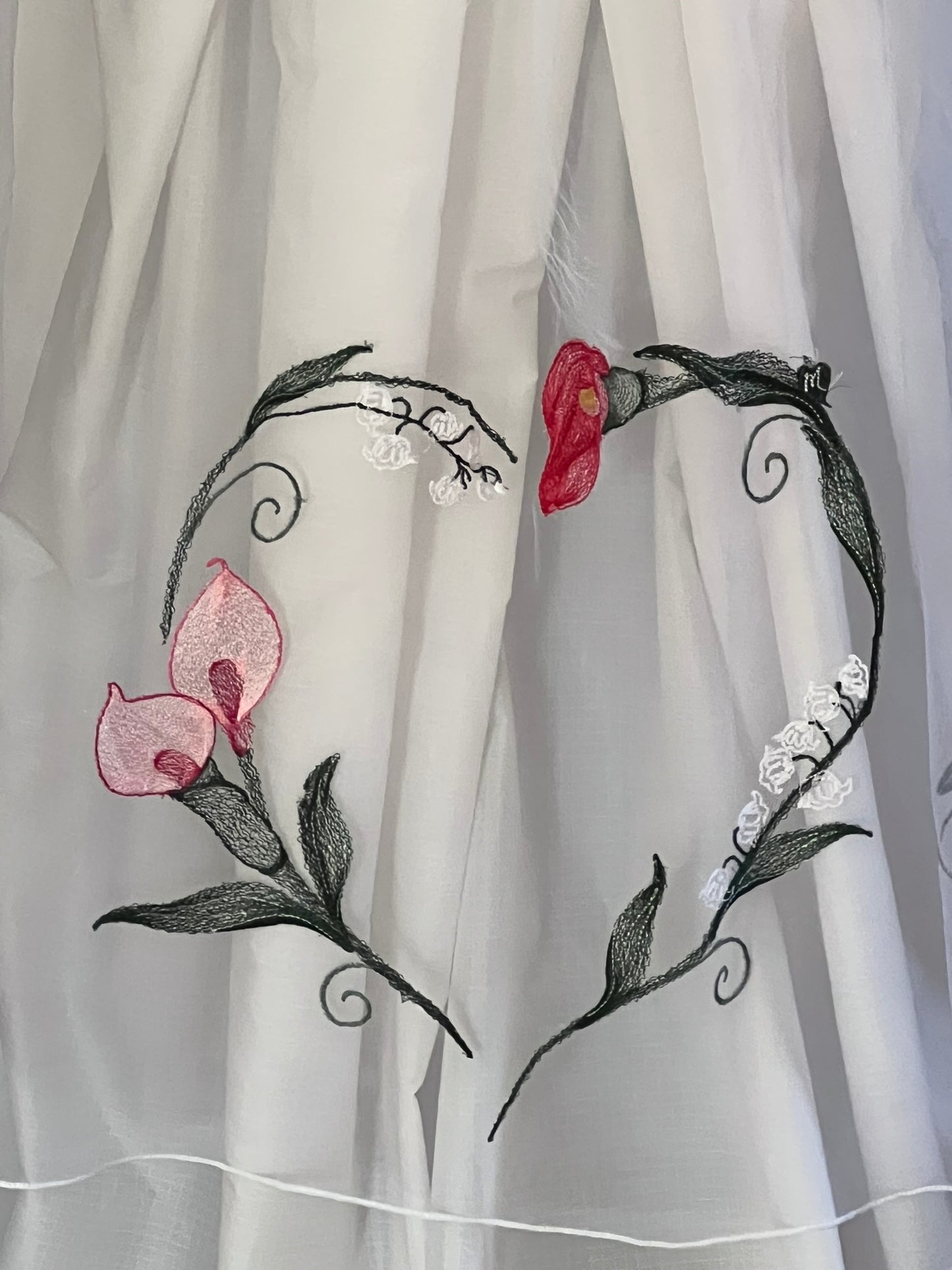 Calla Lilly Distinctive Embroidered Veil by Michele