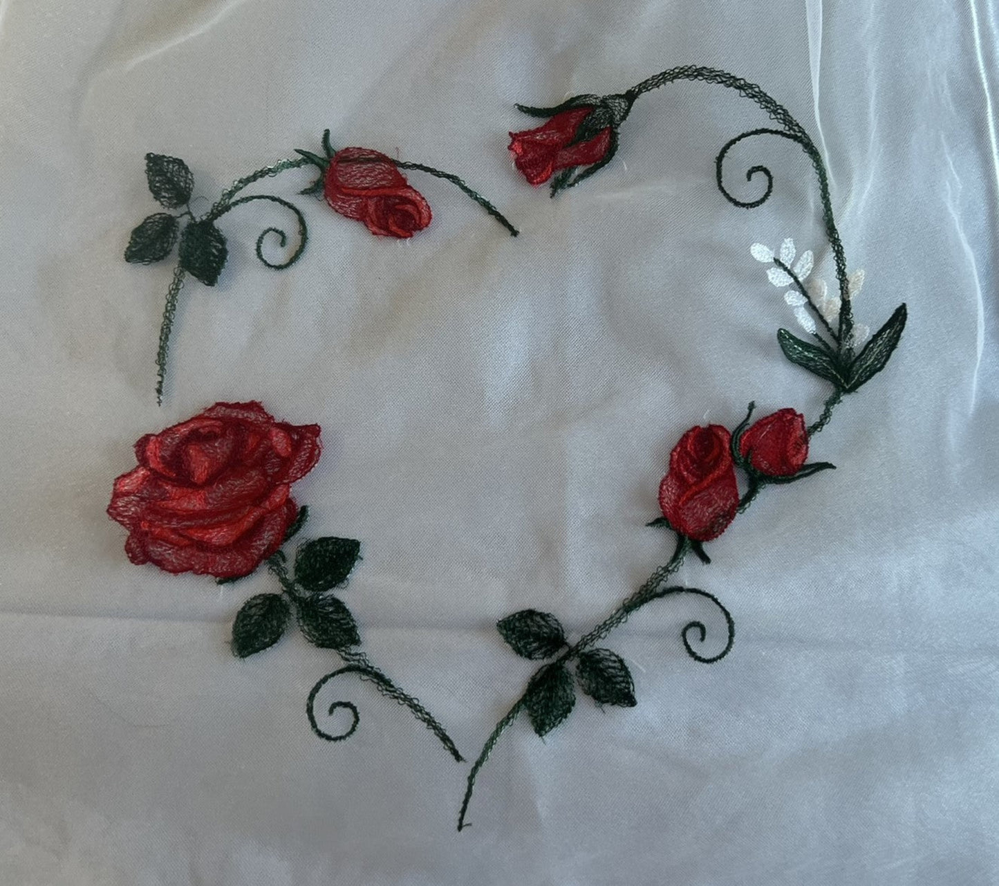 Rose Garden Distinctive Embroidered Veil by Michele