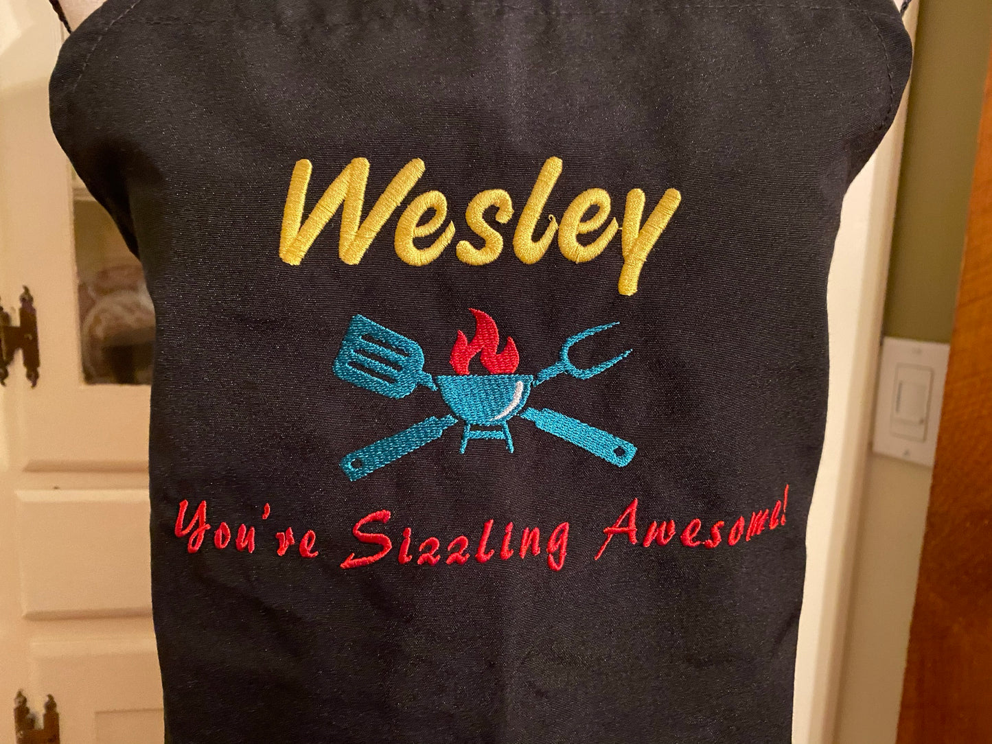 Design-Your-Own Personalized Embroidered Unisex Apron with Artwork - Special Message for your Favorite Chef!