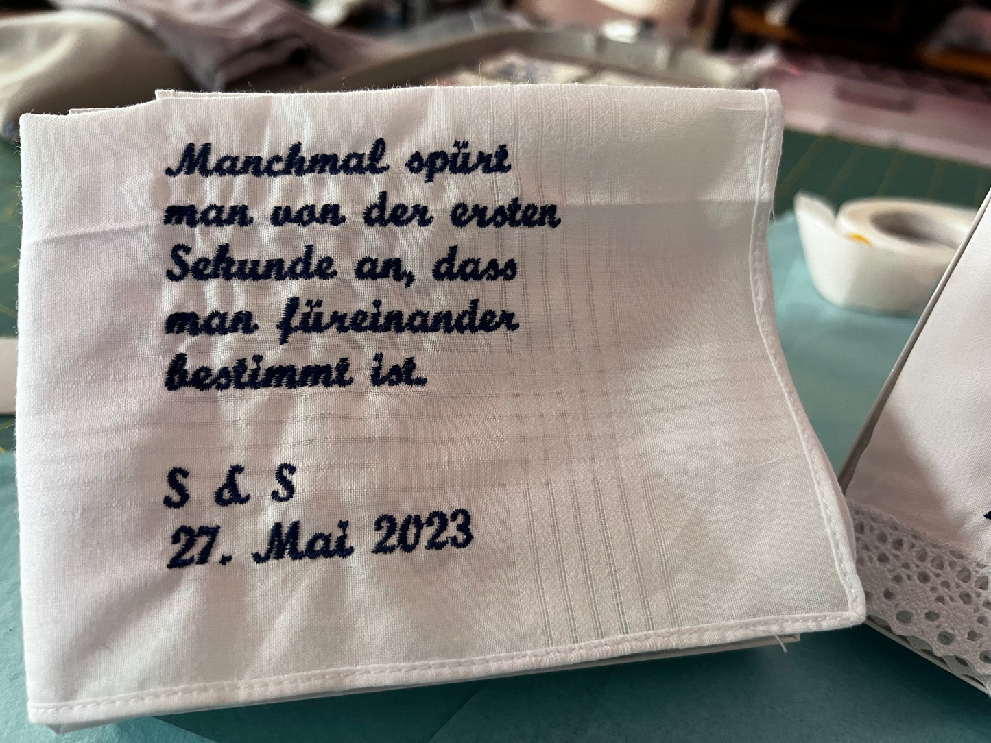 Sentimental Hanky - Personalized Embroidered Handkerchief - Gift Box Included