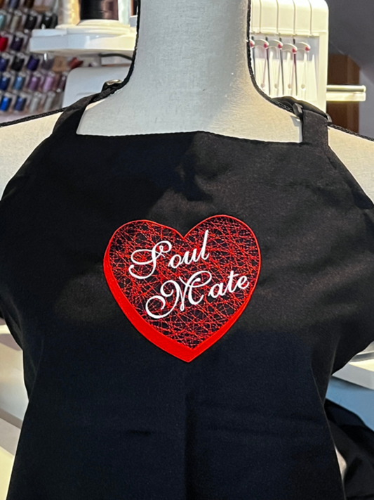 Conversation Heart -Embroidered Apron - Special Message for your Favorite Chef!