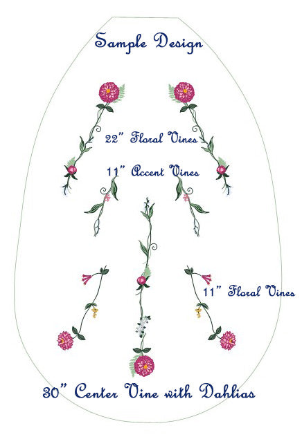 Pink Lilly Distinctive Embroidered Veil by Michele