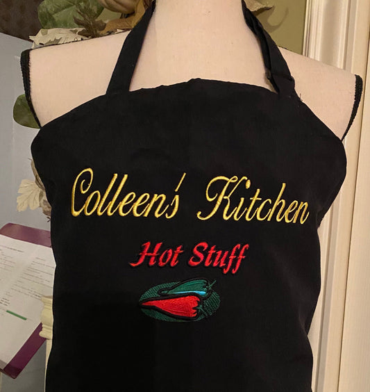 Design-Your-Own Personalized Embroidered Unisex Apron with Artwork - Special Message for your Favorite Chef!